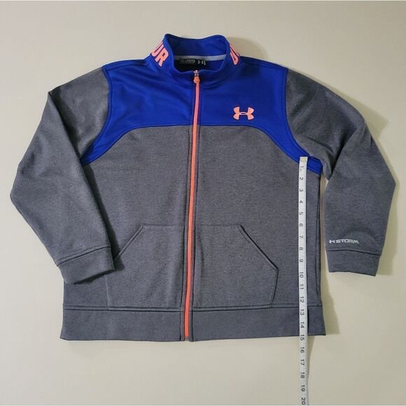 Youth Under Armour Storm Full-zip Gray Athletic Performance Jacket - Picture 5 of 14